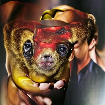 Kinkajou with Robert Downey Jr.'s Face: AI Mashup