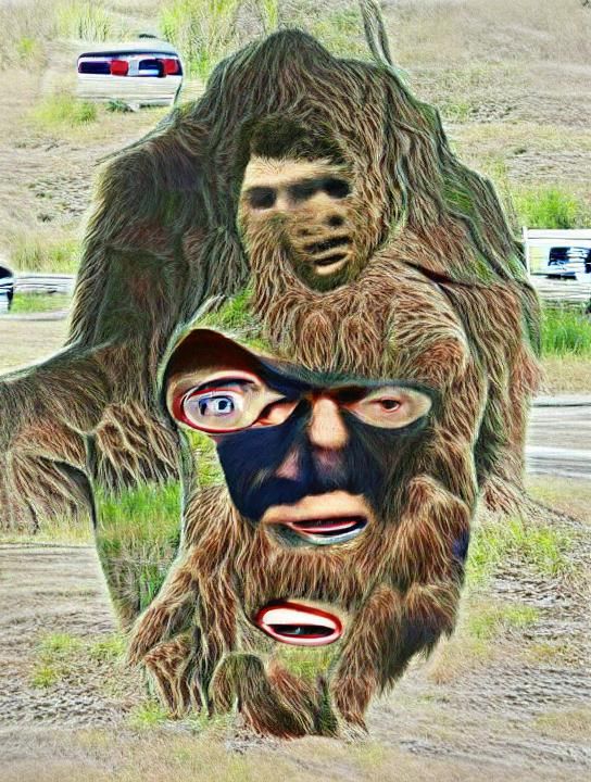 Astronaut Encountering Sasquatch in Photorealistic Style