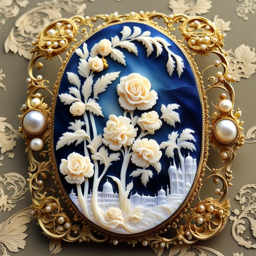 Ornate Persian brooch