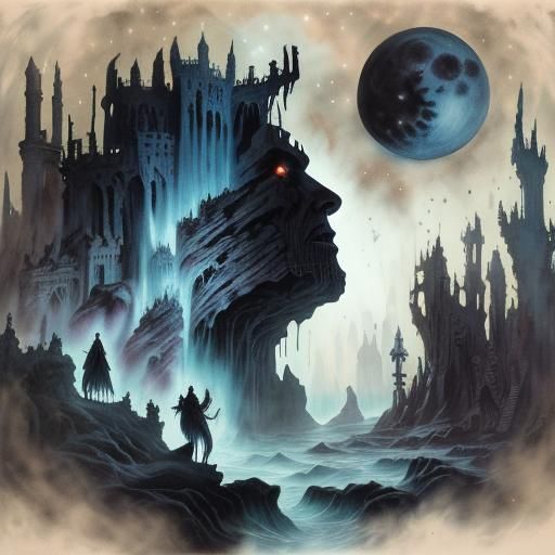 Dark Magic Tower Protecting Lost Souls in Hell