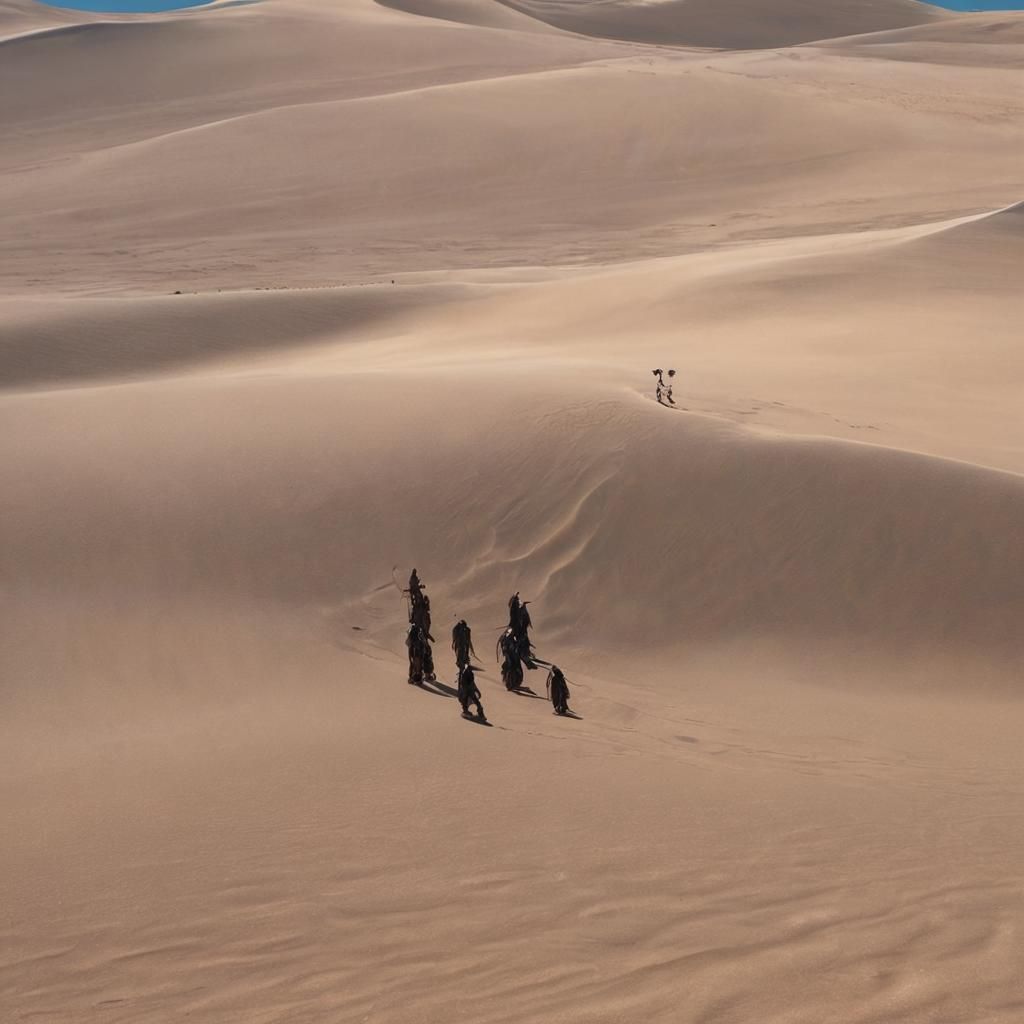 Desert Tribe Journey: Epic Digital Matte Painting