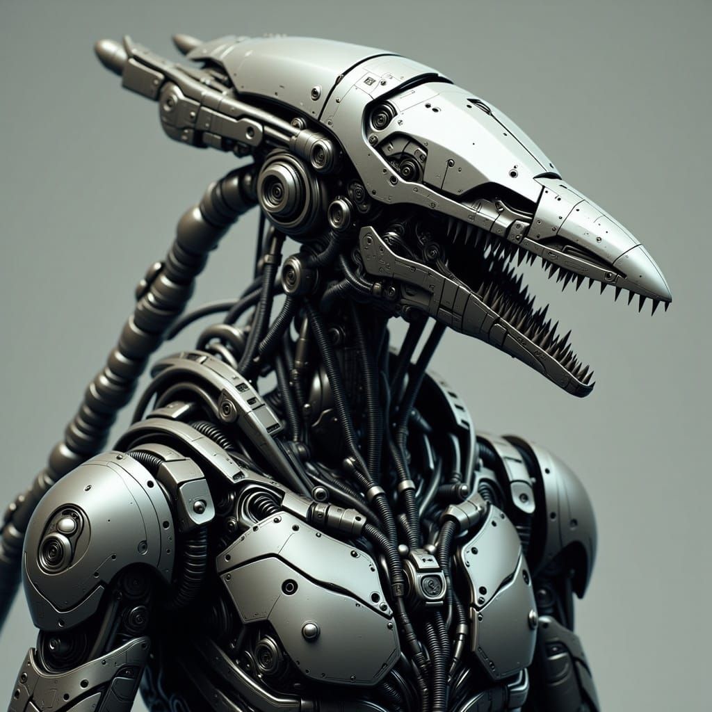 Mechanical Robot Creature: Digital Art Representation