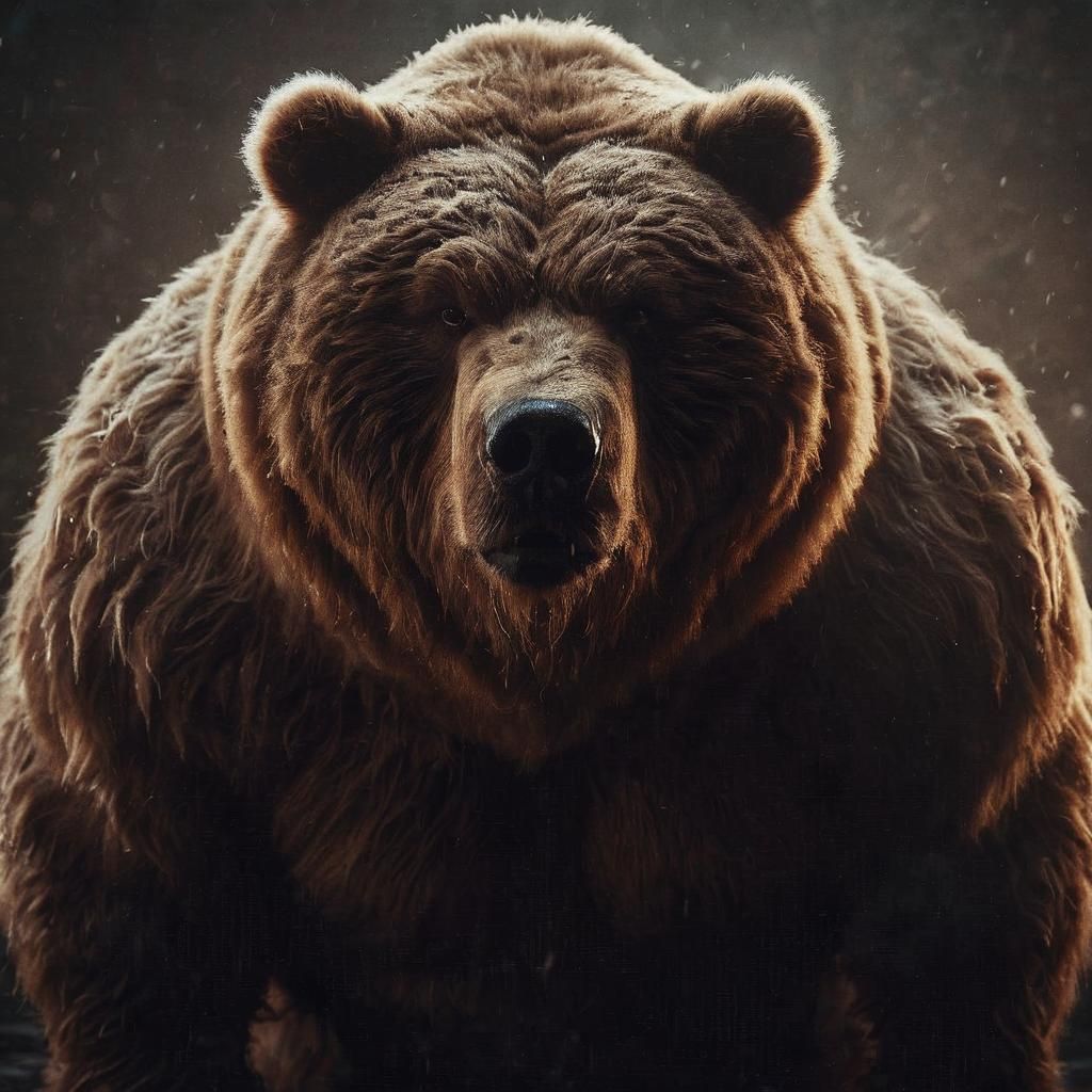 Angry Kodiak Bear in Mythic Darkness