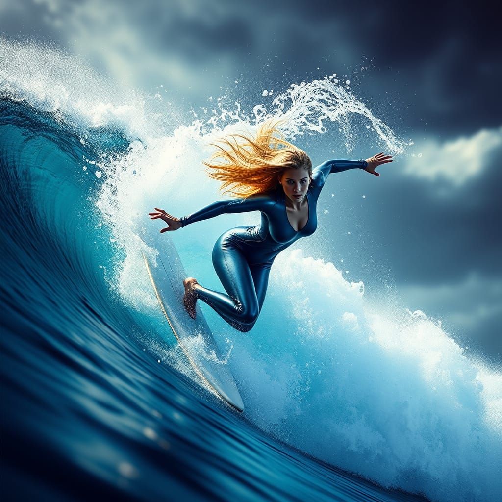 Surfer Girl Dominates Jaws with Breathtaking Aerial Maneuver