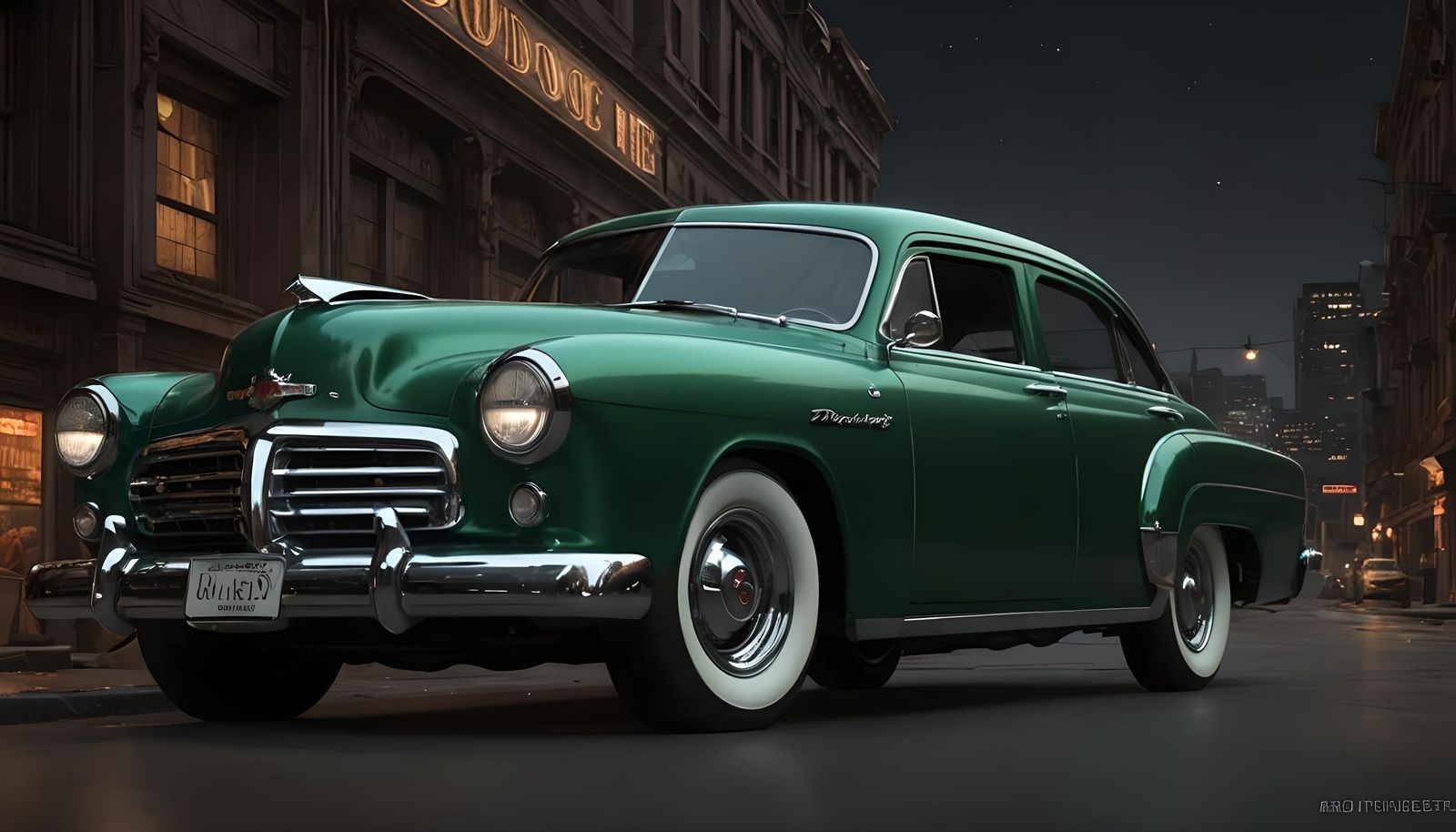 Amethyst 1956 Dodge Sedan in Detailed Matte Painting