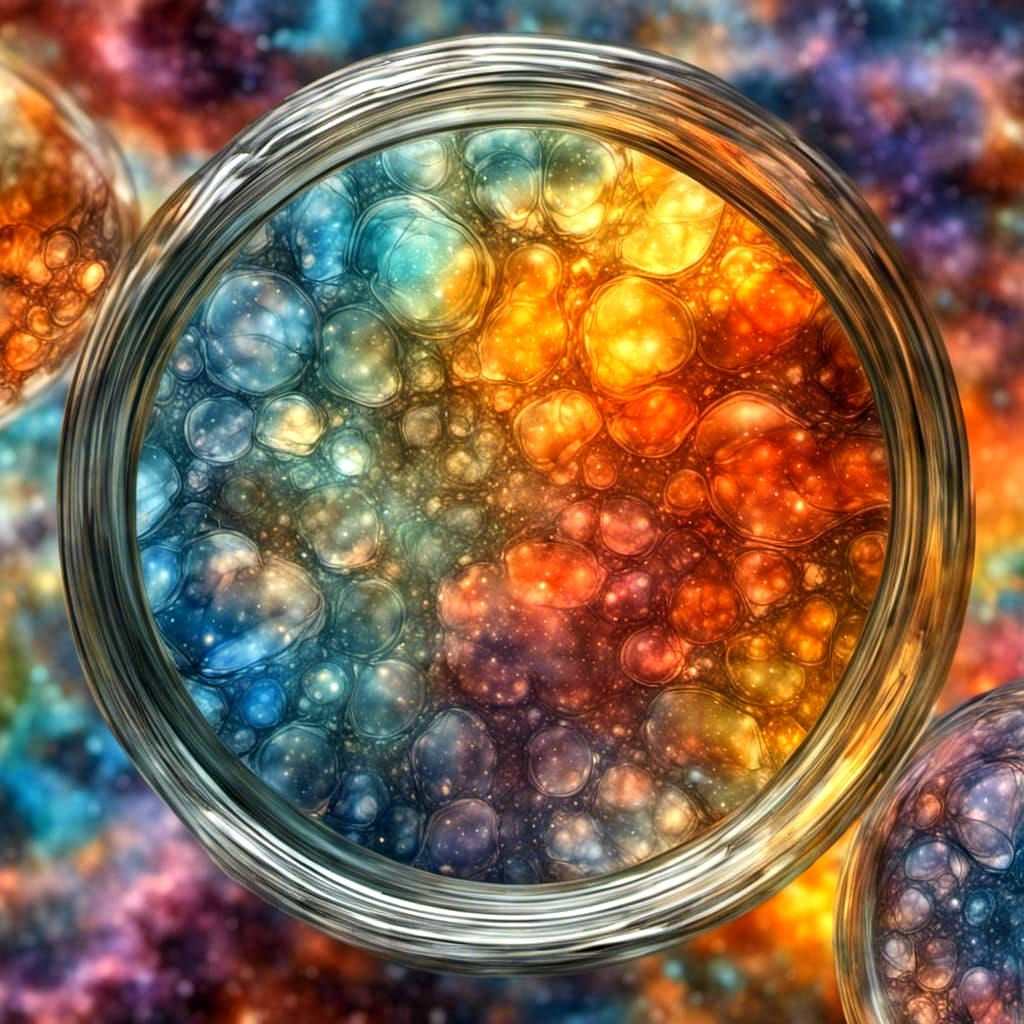 Exploding Mason Jar Nebula Spilling Sea Cucumbers on Beach