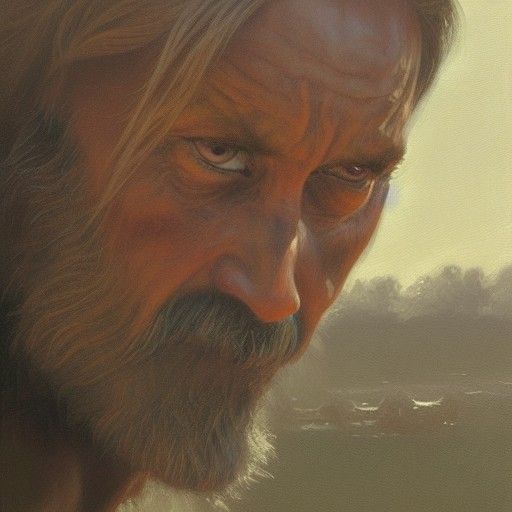 Deceptive Portrait in Oil Paint Style