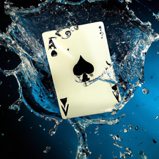 Ace of Spades Card Splashing: Hyperrealistic Detail