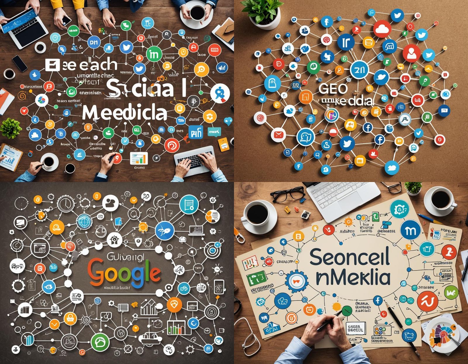 SEO Services Social Media Ad with Clean Design