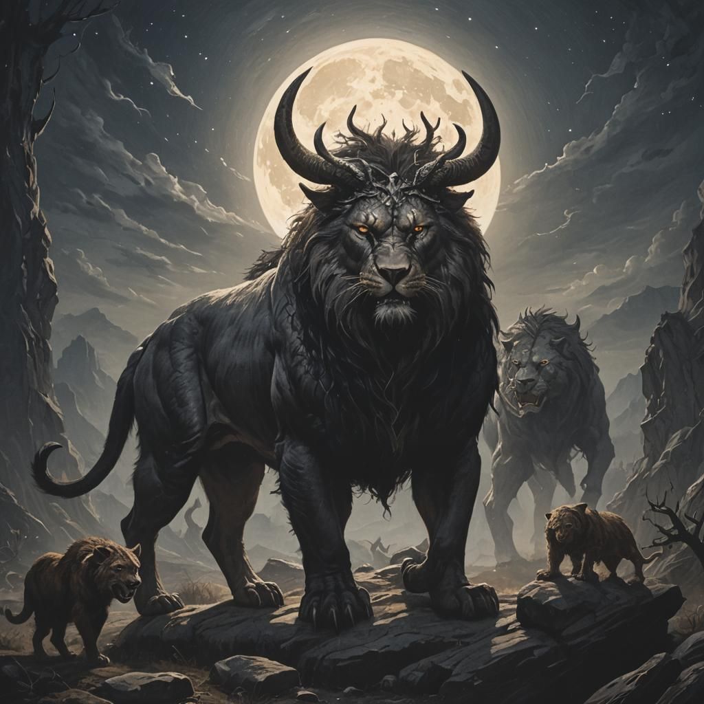 Mystical Night: Wolf's Howl Under Moonlight