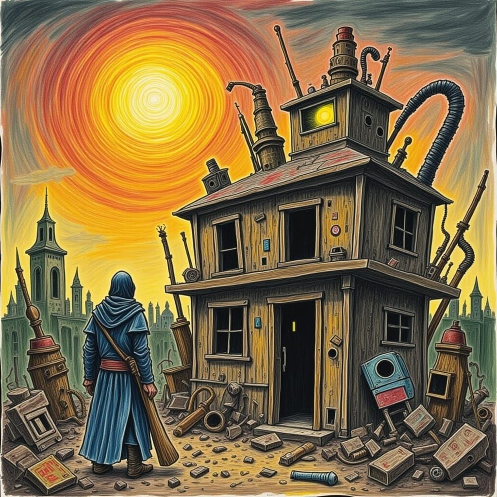 Ethereal Cyberpunk Goddess Awakens in Frozen Darkness