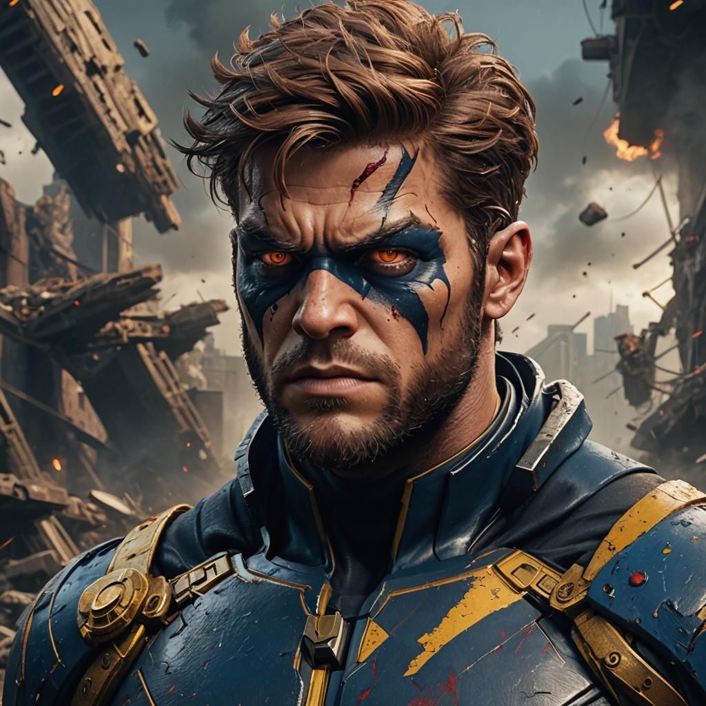 Cyclops from X-Men: Detailed Matte Painting