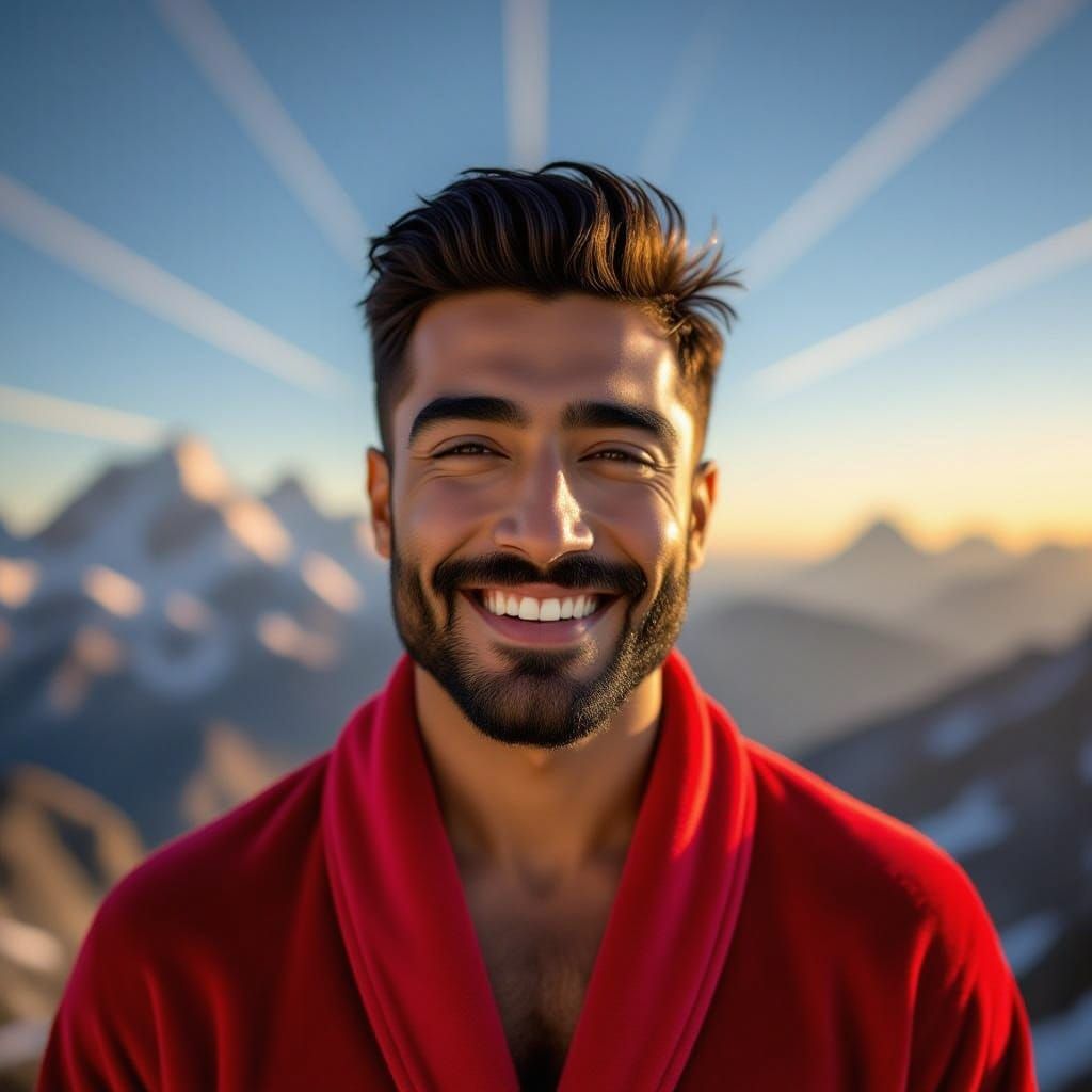 Joyful Man in Space, Epic Impressionist Masterpiece