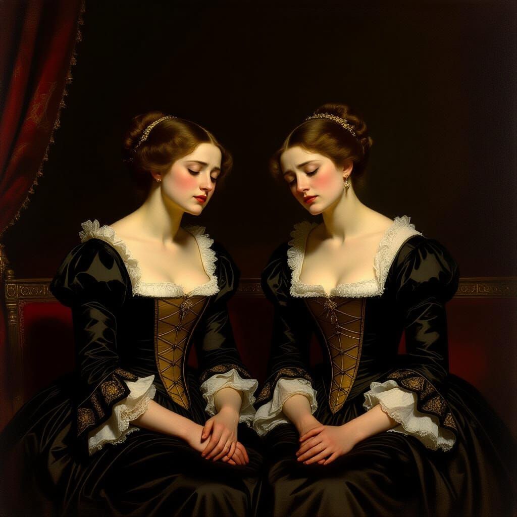 Baroque Tragedy: Women in Elizabethan Gowns on Stage