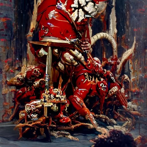 Khorne as Oil Painting by James Gurney Style