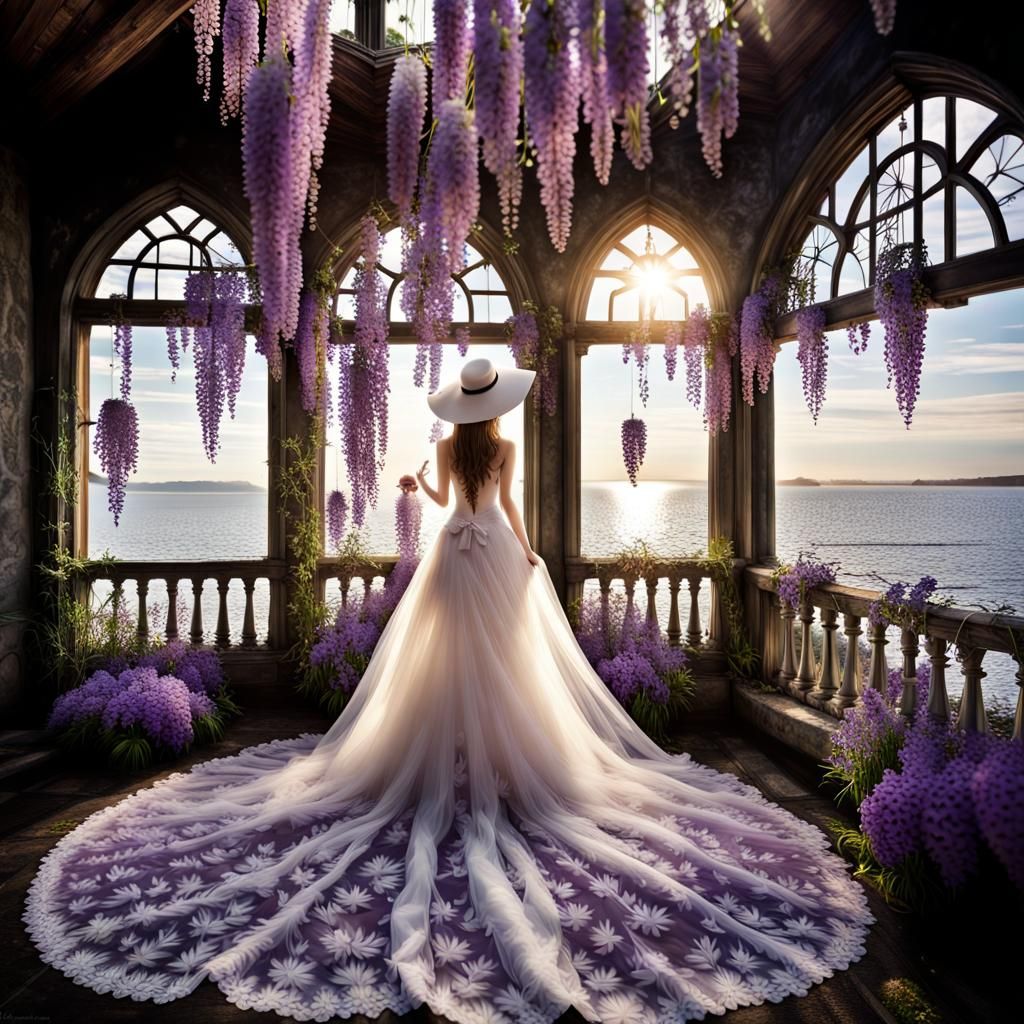 Enchanted Wisteria Home: An AI Dreamscape