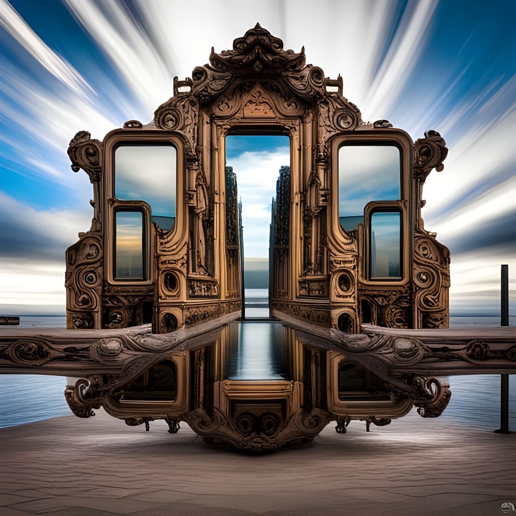 Captivating Mirror Array in Hyperrealistic Style