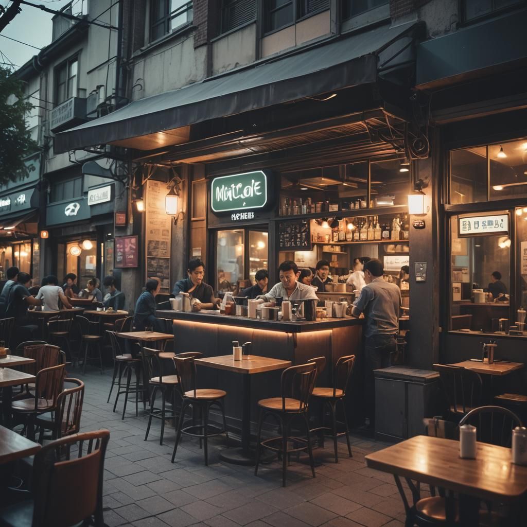 Daytime Scene with Cinematic Film Effects