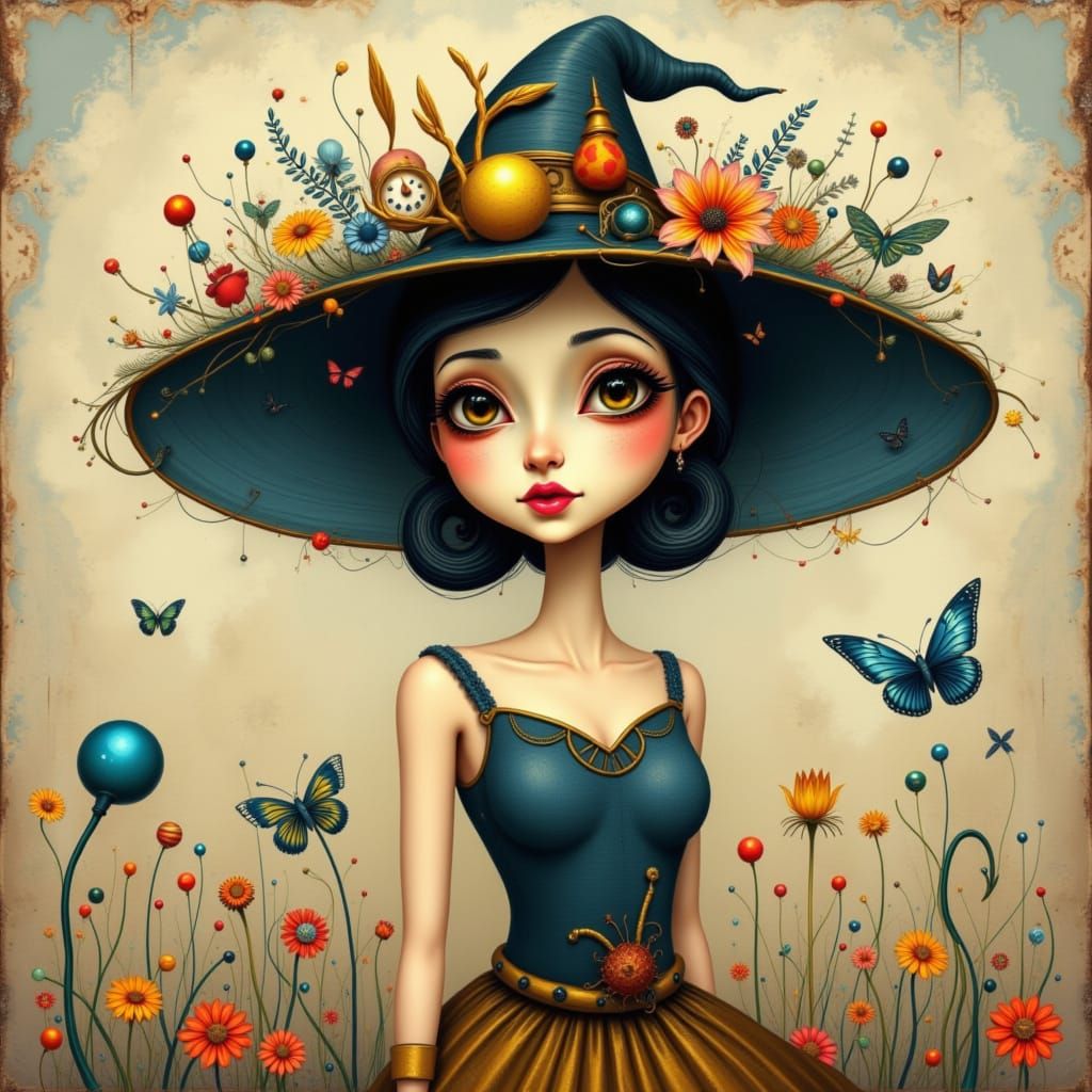 Ethereal Whimsical Woman Portrait