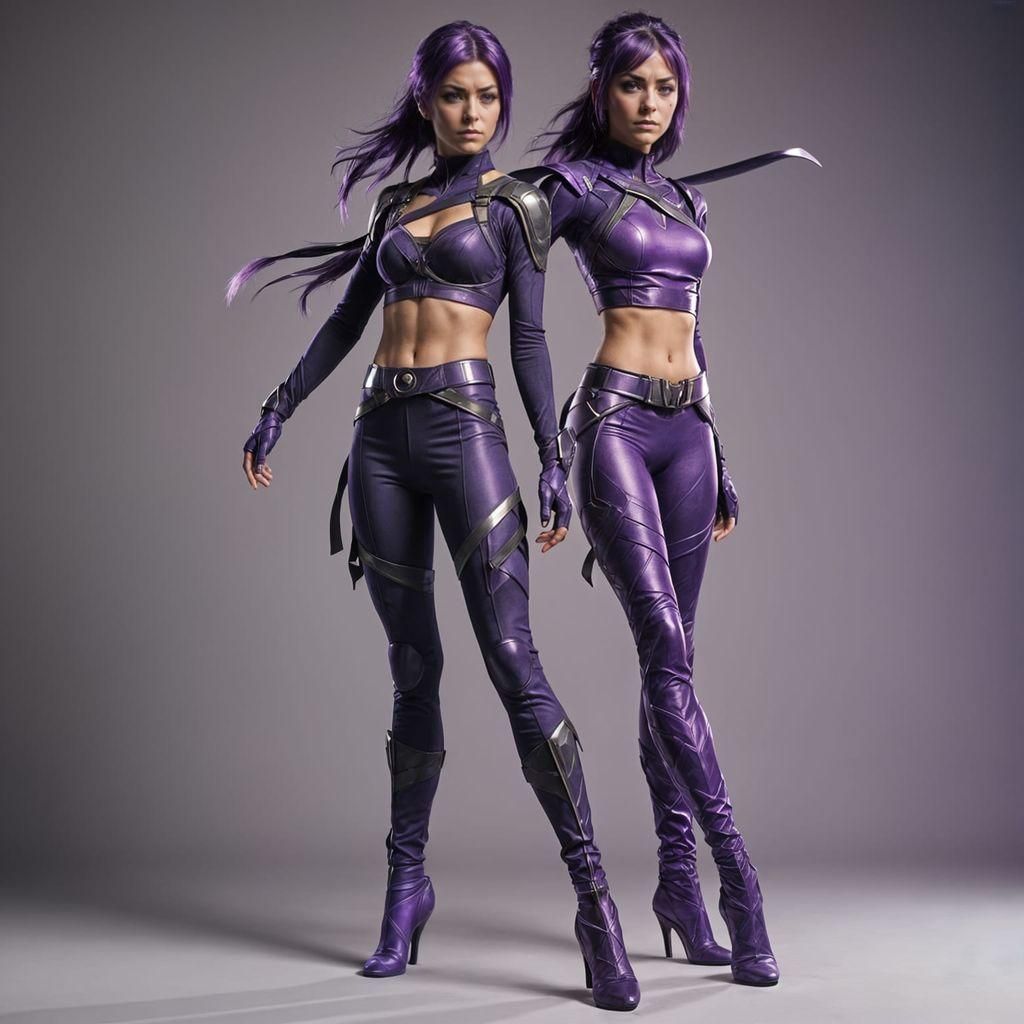Psylocke in Ninja Pose, Cinematic Film Still