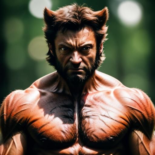 Wolverine Portrait with Bokeh Effect, Professional Photograp...