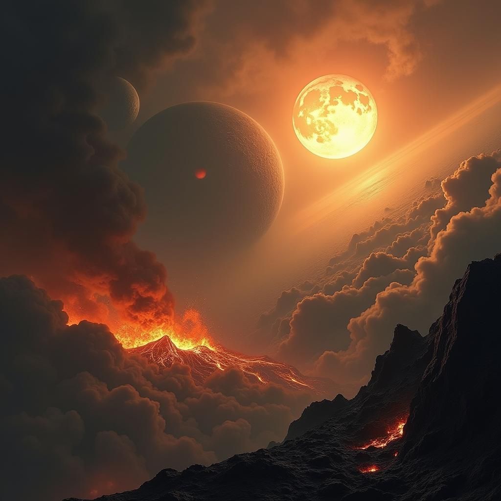 Apocalyptic Earth from Space: A Sci-Fi Vision