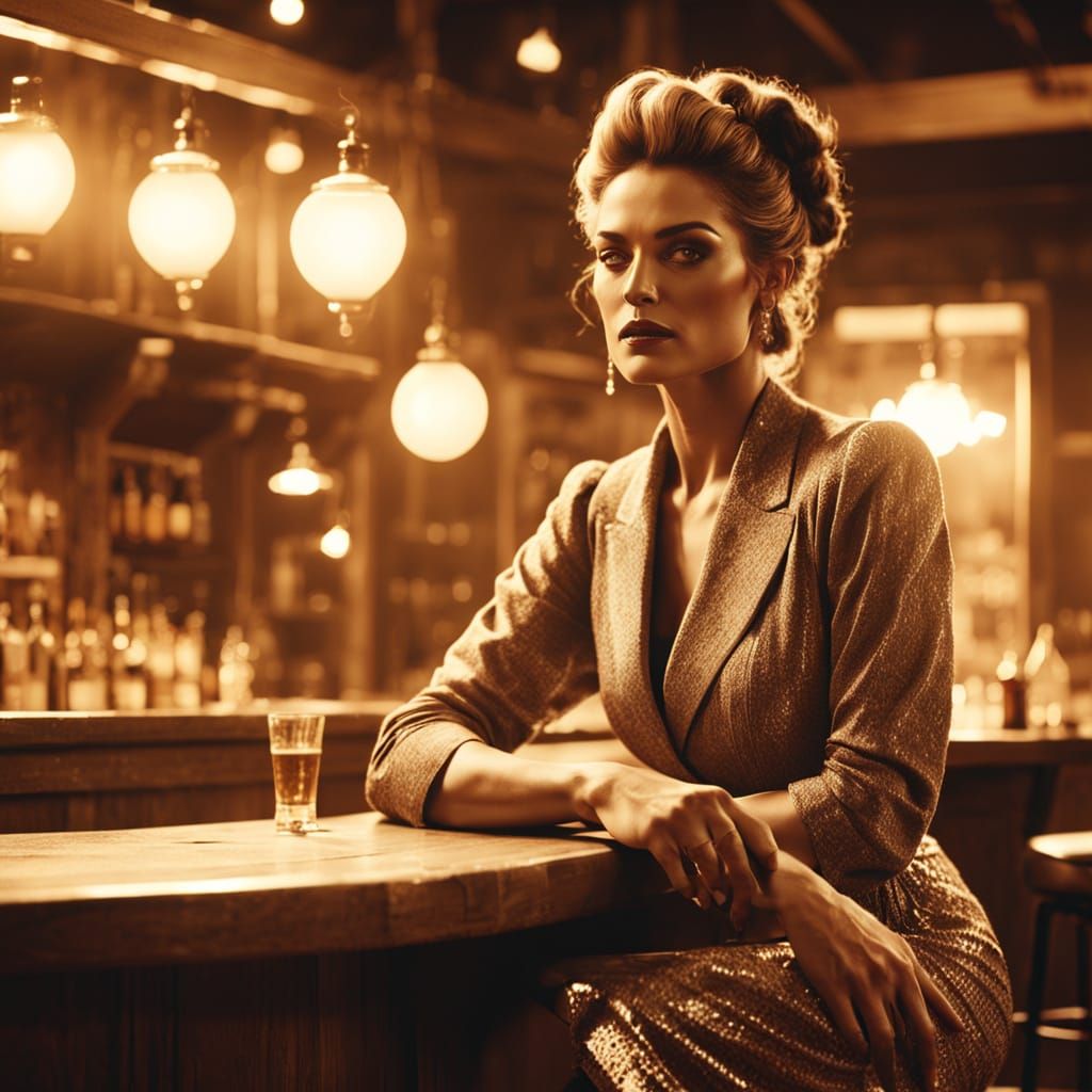 Saloon Woman in Classic Western Style