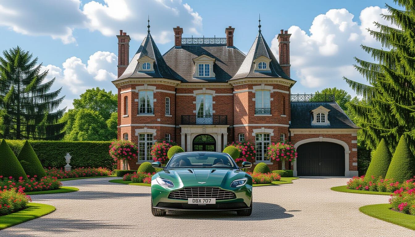 Victorian Chateau With Aston Martin DBX 707