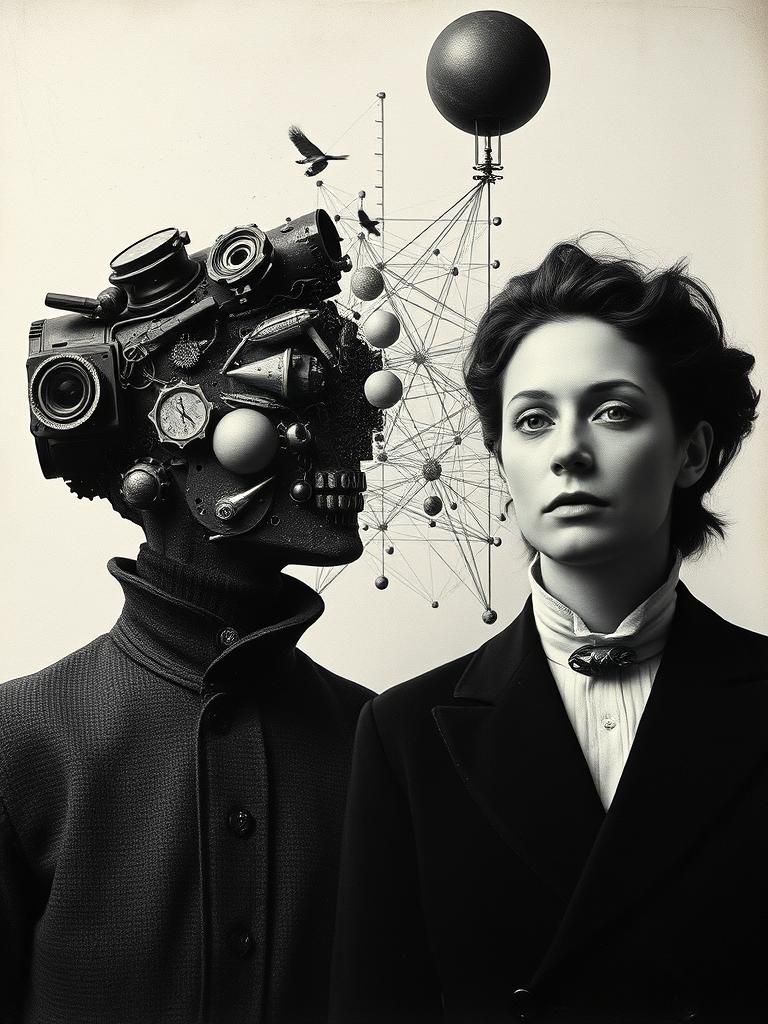 Surreal Paradox: Hallucinatory Equation in Composite Photo