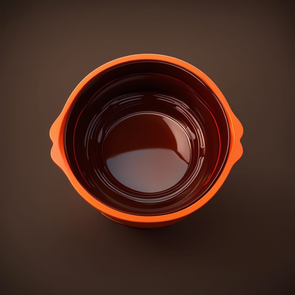 Retrofuturistic Cat Food Bowl in Dreamcore Style