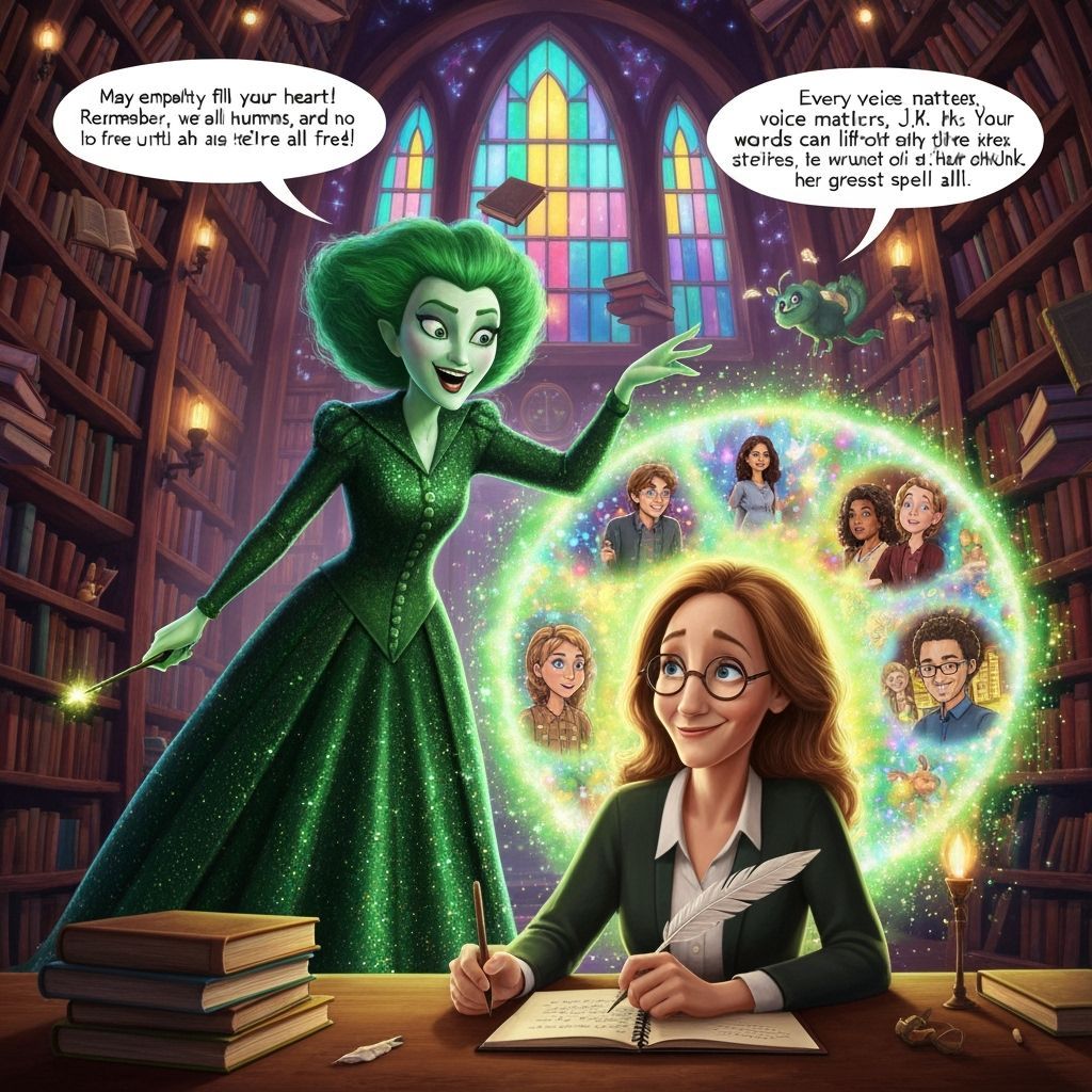 Pixar Elphaba Casts Empathy Spell on J.K. Rowling