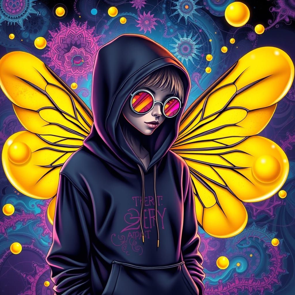Gangster Fairy in Psychedelic Dreamscape