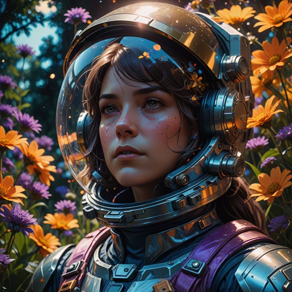 Astronaut in Cosmic Garden