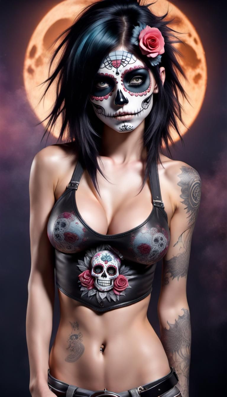 Day of the dead punk girl