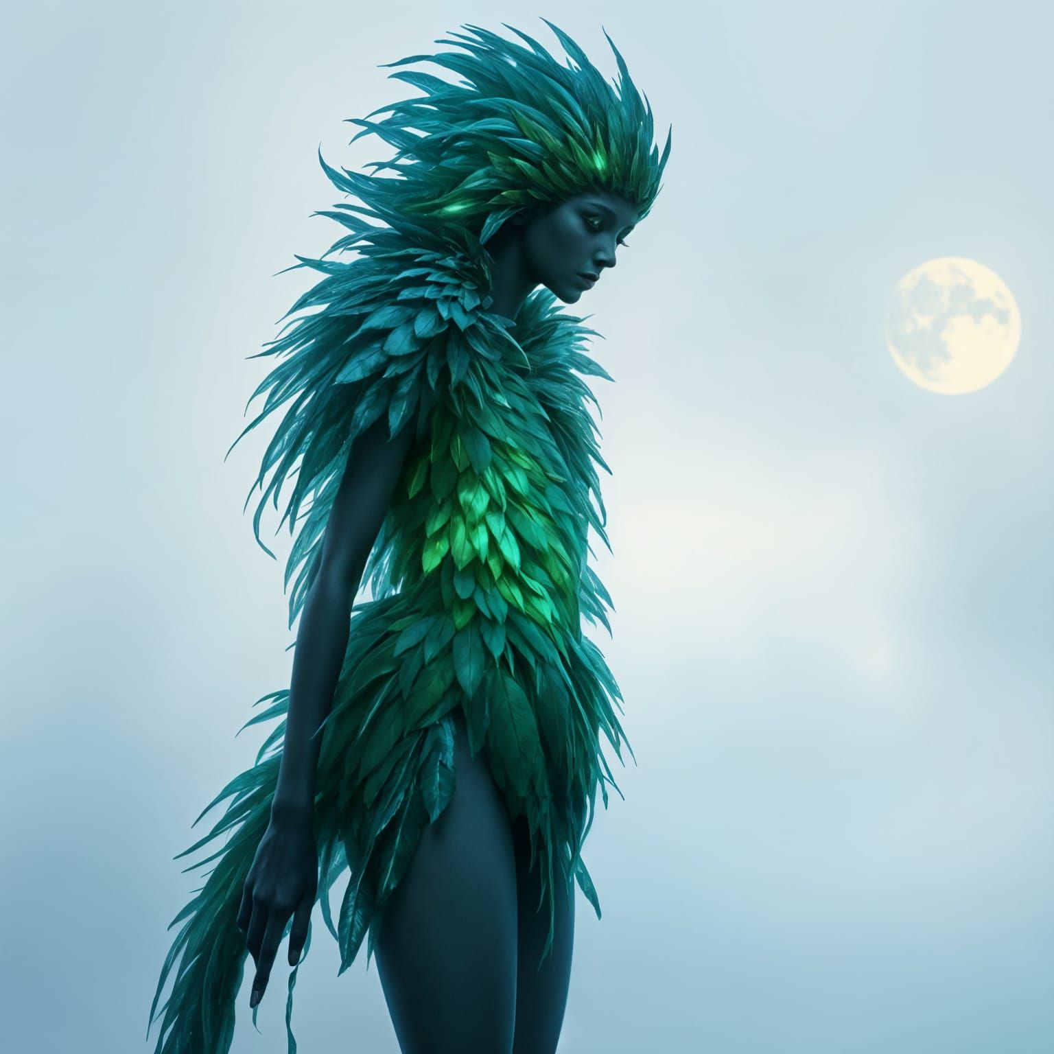 Surrealist Avian Hybrid in Ethereal Light