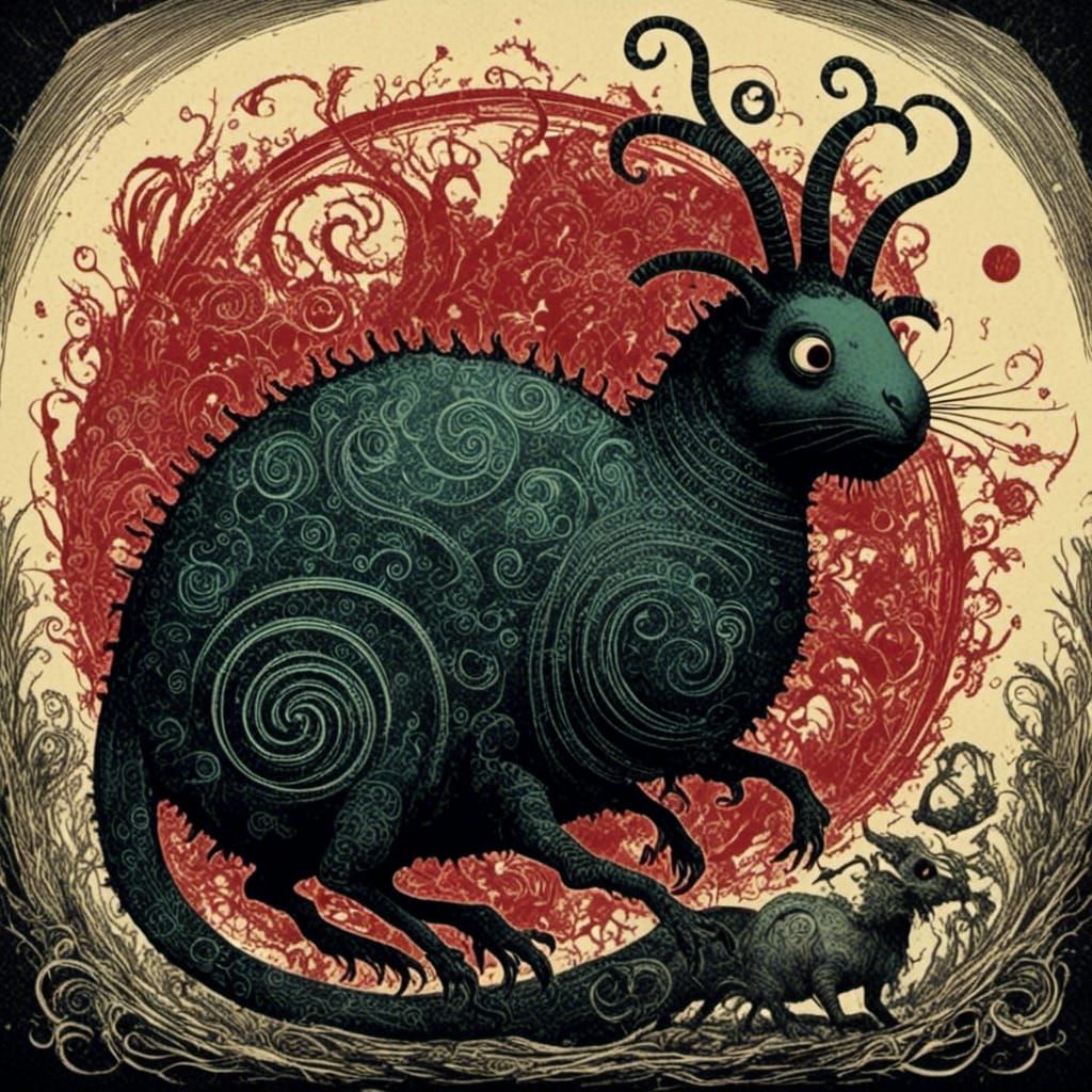 Gothic Cyberpunk Vampire with Insect Features