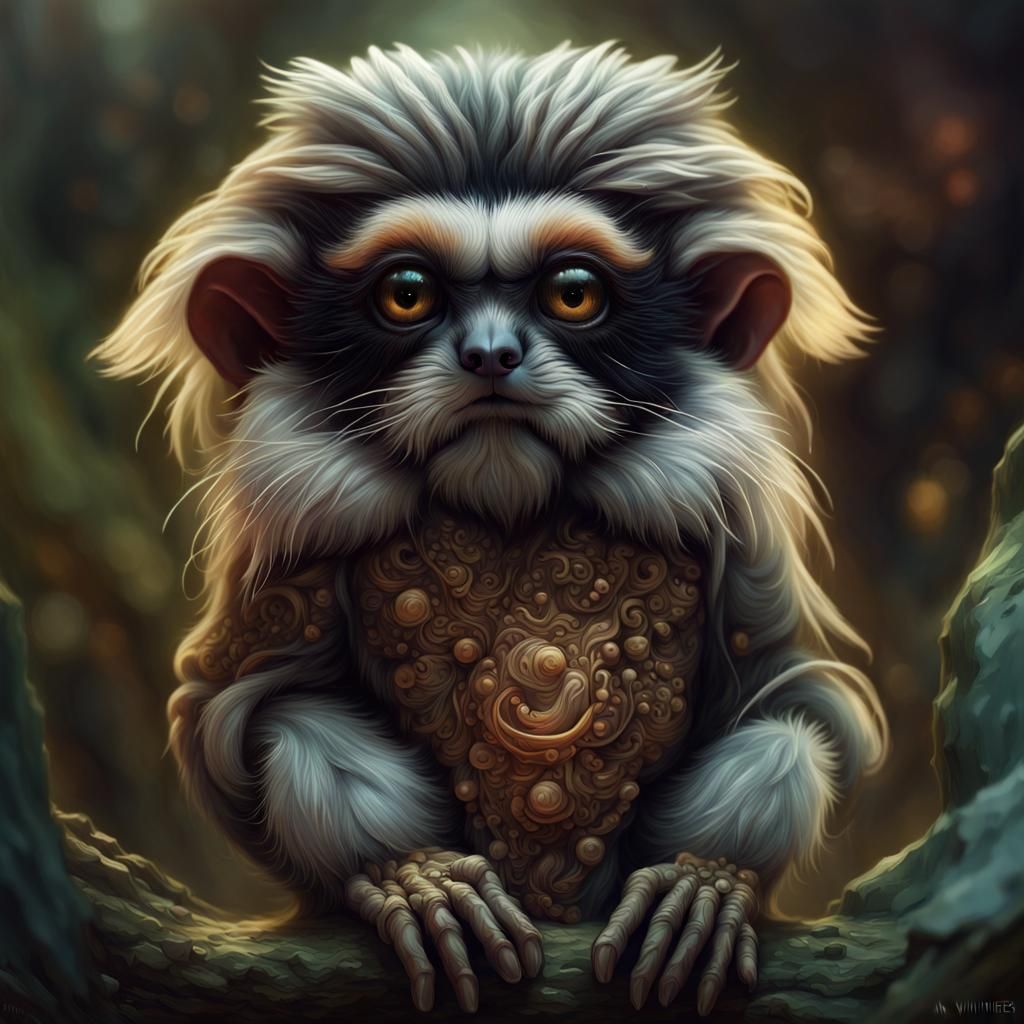 Holographic Tamarin: A Cinematic Wildlife Masterpiece