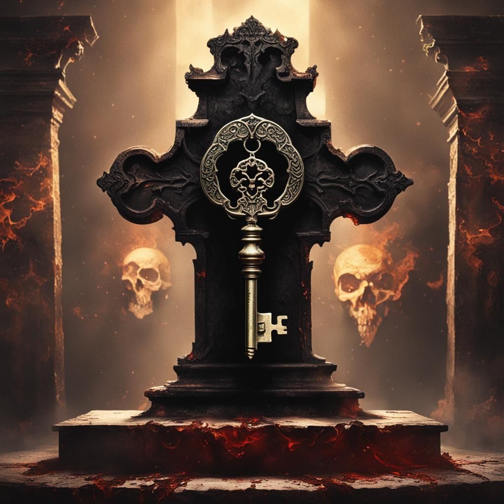 Demonic Key on Pedestal in Hellscape