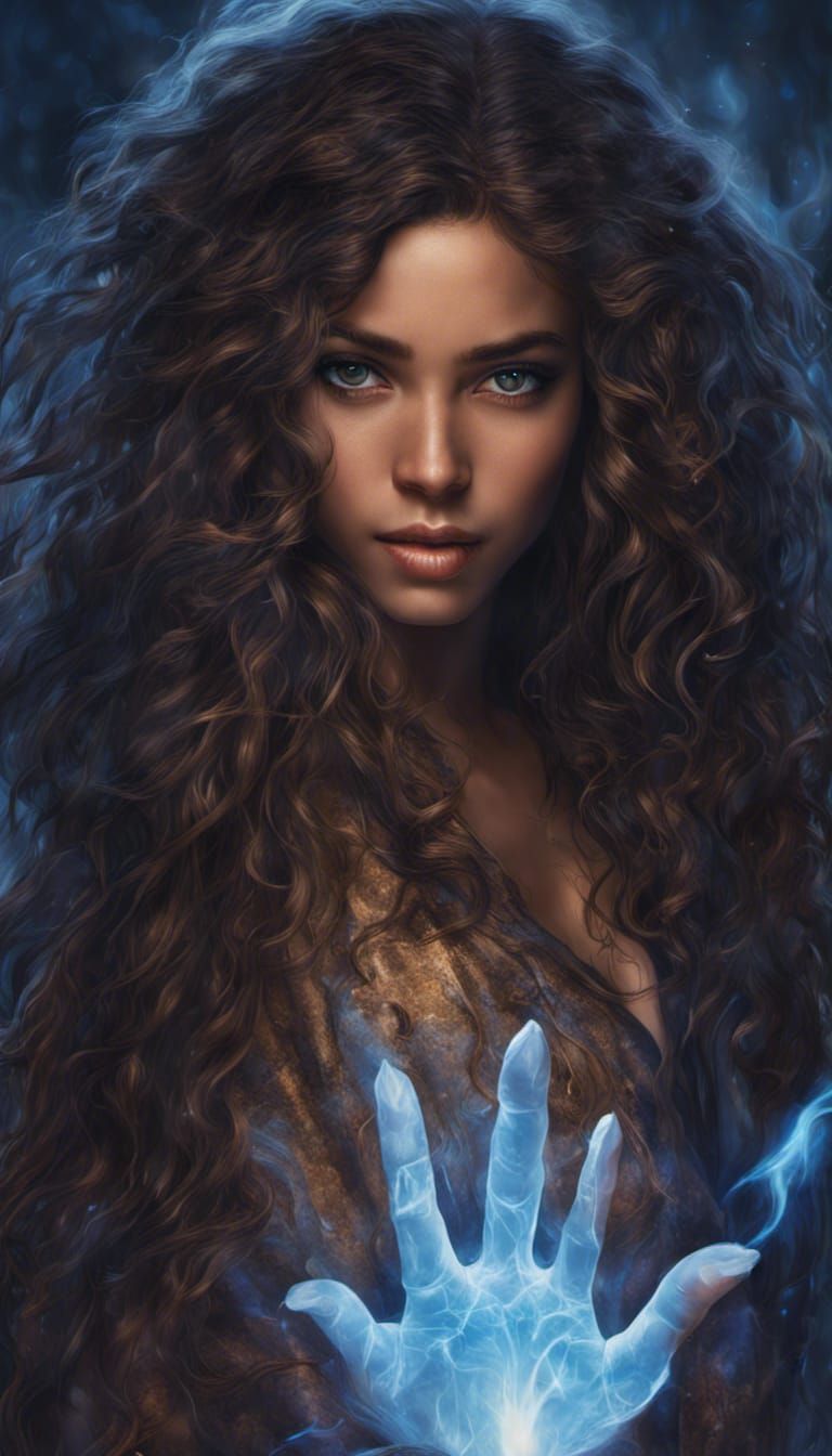 Glowing Flame Heroine in Anime Concept Art