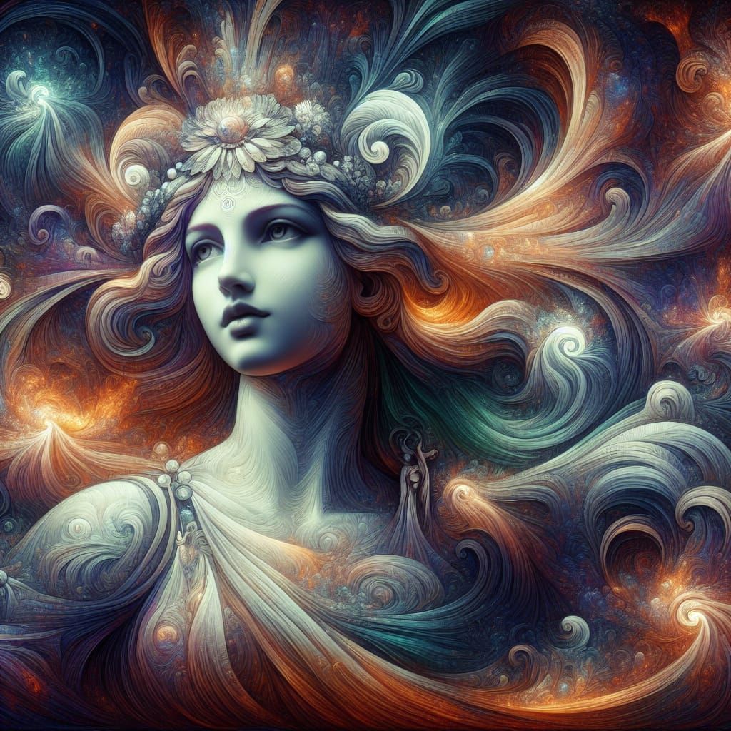 Harmonia: Goddess of Harmony in Matte Painting