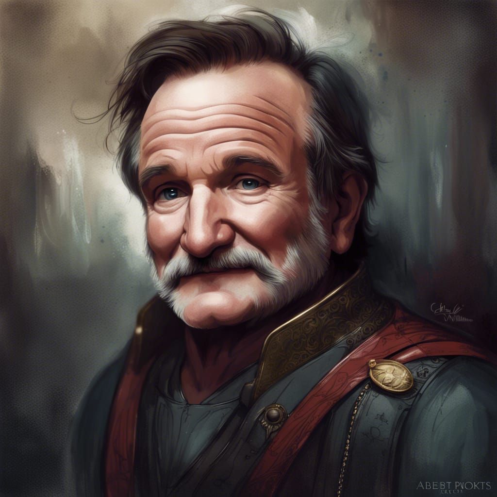 Detailed Portrait of Robin Williams as Digital Art