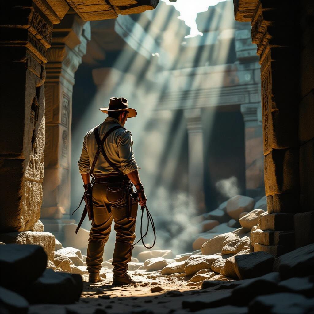 Explorer Discovers Treasure in Ancient Temple Ruins