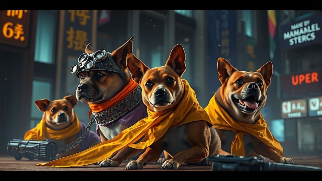 Surreal Dogs Unleash Human Potential in Dark Fantasy Setting...