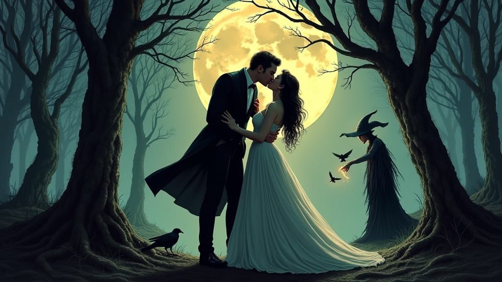 Moonlit Betrayal in Dark Fantasy Style