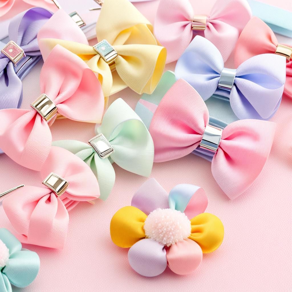 Pastel Party Kei Hair with Ribbons and Clips