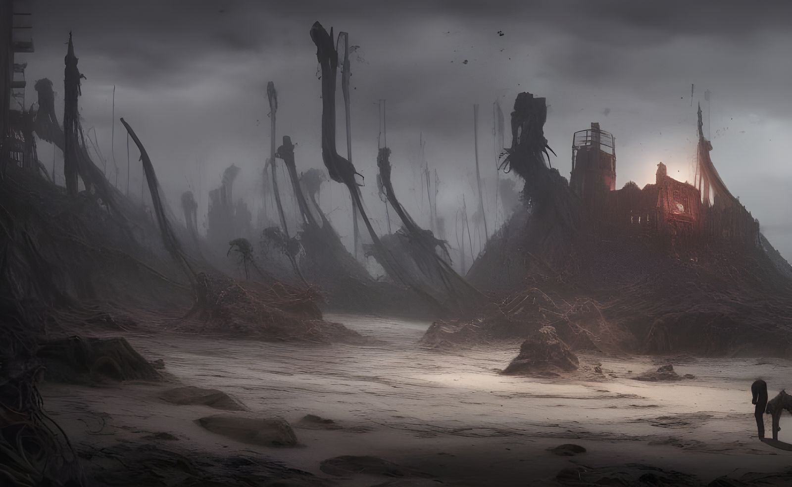 Cthulhu Rises on Doomed Post-Apocalyptic Beach