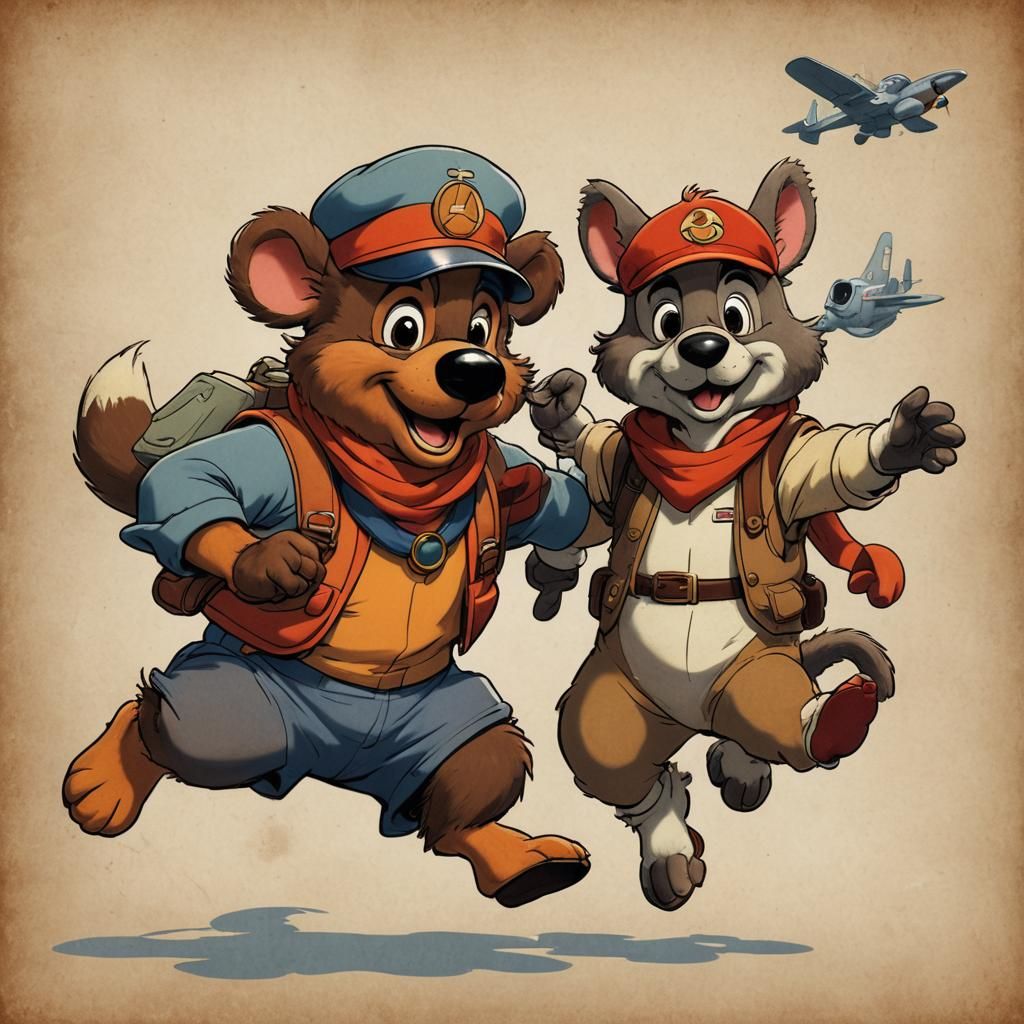 Talespin and Porco Rosso Crossover Animation