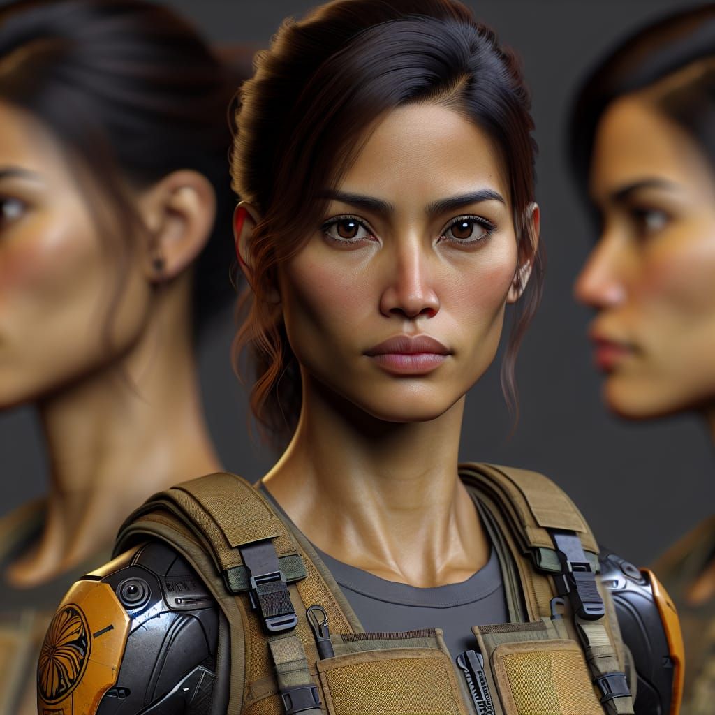 Athletic Filipino Mech Pilot with Tattoos