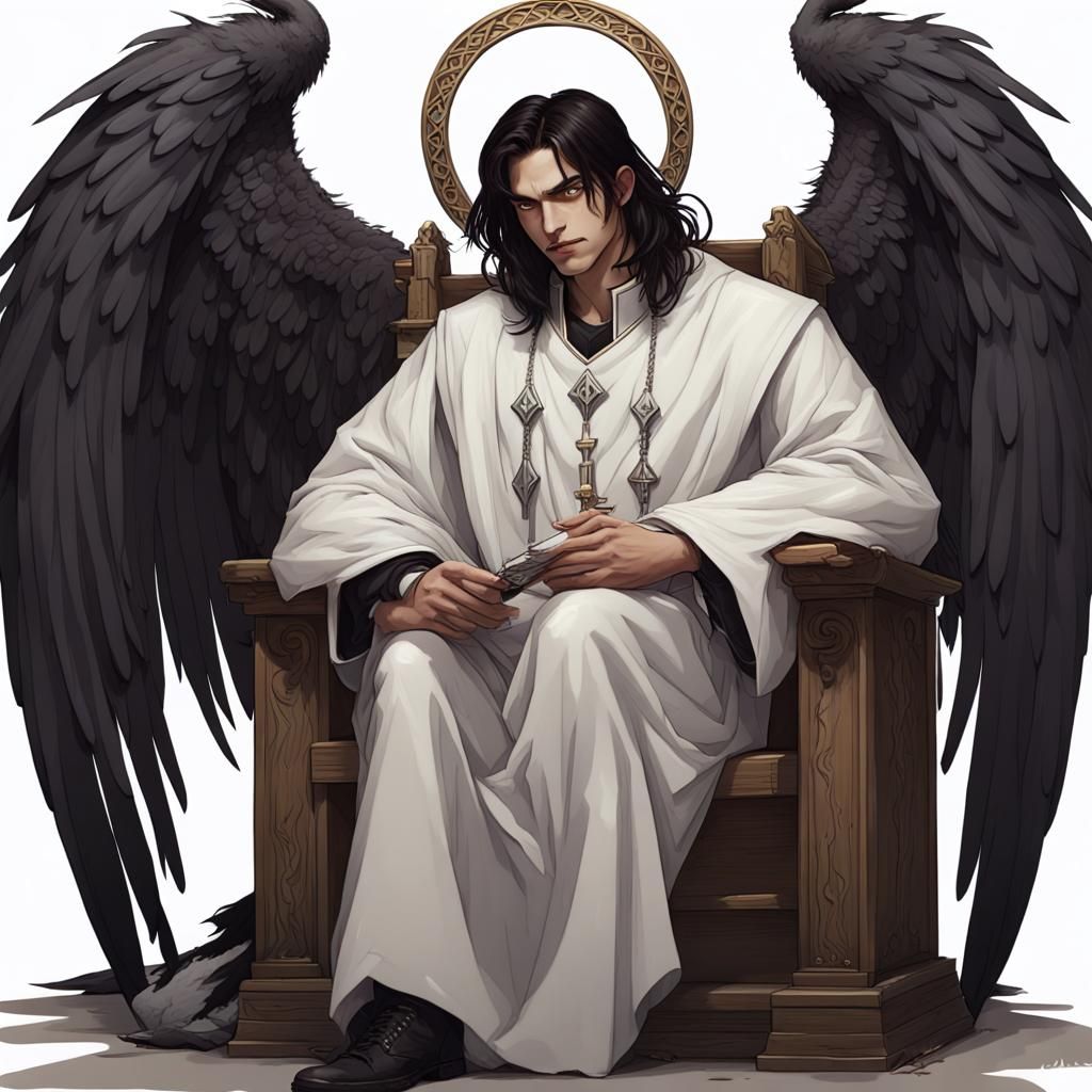 Fallen Aasimir Priest with Black Wings