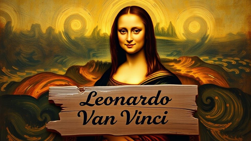 Renaissance Icon in Dreamy Light: A Fusion of Van Gogh's Bru...